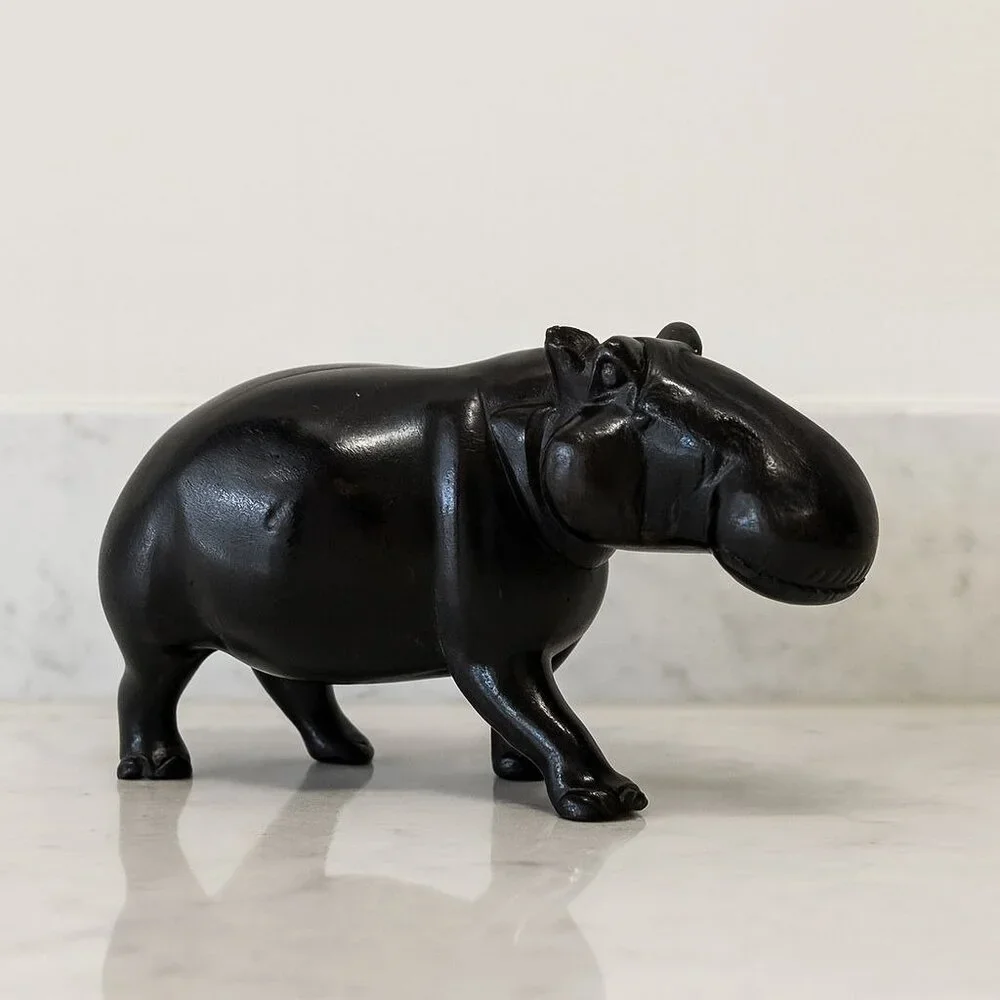 Vintage‎ Ironwood Hippo Figurine 8